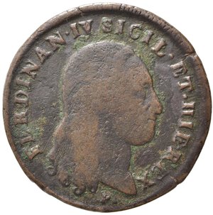 obverse: NAPOLI. Ferdinando IV di Borbone (1759-1816). 6 Tornesi 1799 sigle R C. Gig. 117 Raro. BB