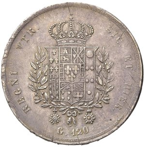 reverse: NAPOLI. Francesco I (1825-1830). Piastra da 120 grana 1825. Ag. Magliocca 467. BB+/qSPL