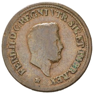 obverse: NAPOLI. Ferdinando II di Borbone (1830-1859). Tornese Uno e mezzo 1844. Cu. Magliocca 757 Raro. qBB