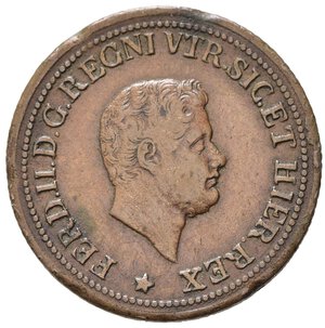 obverse: NAPOLI. Ferdinando II di Borbone (1830-1859). Tornese Uno e mezzo 1854. Cu. Magliocca 764. BB/BB+