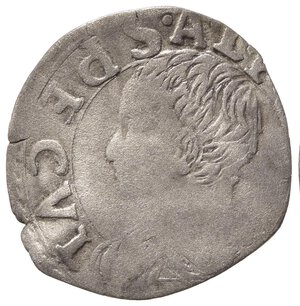 obverse: PARMA. Alessandro Farnese (1586-1591). Parpagliola Mi (1,11 g). Busto imberbe - Testa elmata di Alessandro magno. MIR 975 R. Tondello ondulato. MB