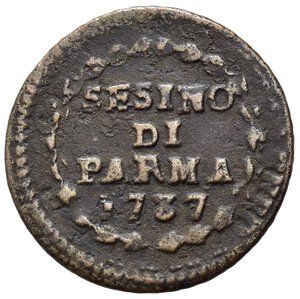 reverse: PARMA. Ferdinando di Borbone (1765-1802). Sesino 1787 Cu (1,42 g). Raro. MIR 1088/5. BB