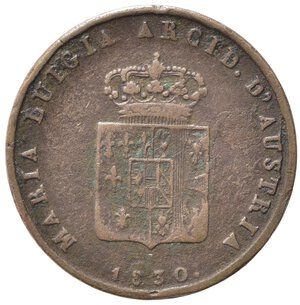obverse: PARMA. Maria Luigia d Austria (1815-1847). 3 centesimi 1830. Cu. Gig. 15 - R2. MB-BB