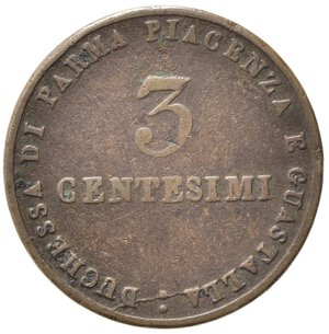 reverse: PARMA. Maria Luigia d Austria (1815-1847). 3 centesimi 1830. Cu. Gig. 15 - R2. MB-BB
