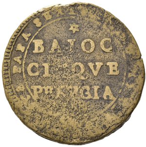 obverse: PERUGIA. PIO VI (1775-1799). Madonnina da 5 baiocchi. AE (18,38 g - 30,37 mm). MB
