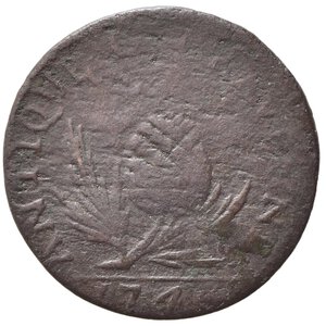 reverse: RAVENNA. Benedetto XIV (1740-1758). Quattrino. Cu (1,66 g). MB/qBB