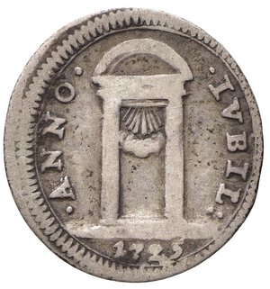 reverse: ROMA. STATO PONTIFICIO. Bendetto XIII (1724-1730). Mezzo grosso del Giubileo 1725 con Porta Santa  aperta. Ag (0,60 g). Muntoni 20; MIR 2441/1 - Rara. MB+