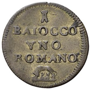 obverse: ROMA. Stato Pontificio. Clemente XII (1730-1740). Baiocco Romano Mi (0,82 g). MIR 2529 - R2. BB