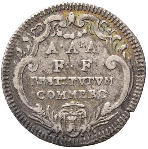 reverse: ROMA. Clemente XII (1730-1740). Giulio anno VI. Ag (2,72 g). Munt. 94. qSPL