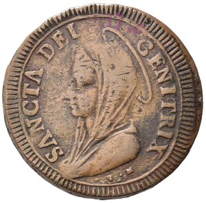 reverse: ROMA. Stato Pontificio. Pio VI (1775-1799).Madonnina da 5 Baiocchi 1797. Cu (17,68 g). BB