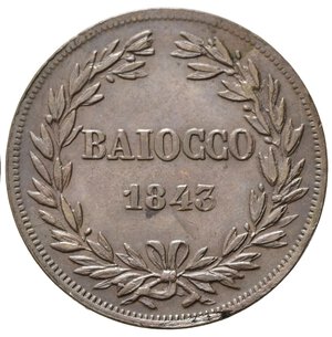reverse: ROMA. STATO PONTIFICIO. Gregorio XVI (1831-1846). Baiocco 1843. Cu. Gig. 175. SPL+