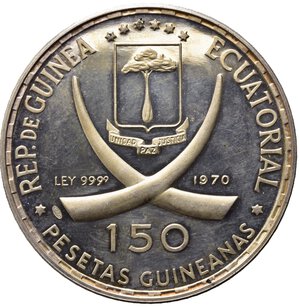 reverse: GUINEA EQUATORIALE. 150 Pesetas 1970 