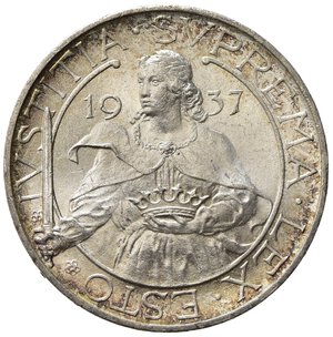 reverse: SAN MARINO. Vecchia monetazione. 10 lire 1937. Ag. Gig. 15. FDC