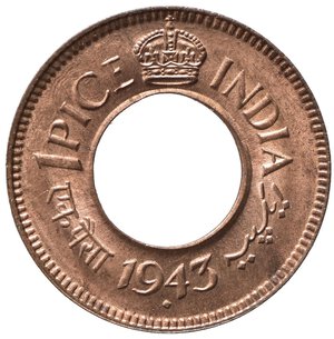 obverse: INDIA. 1 Pice 1943. FDC