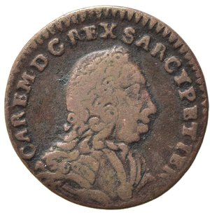 obverse: Carlo Emanuele III (1730-1773). Monetazione per la Sardegna. Torino. Cagliarese 1741. Cu (2,34 g). MIR 969a Raro. qBB