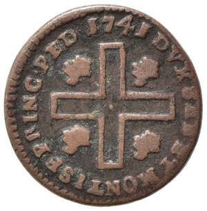 reverse: Carlo Emanuele III (1730-1773). Monetazione per la Sardegna. Torino. Cagliarese 1741. Cu (2,34 g). MIR 969a Raro. qBB