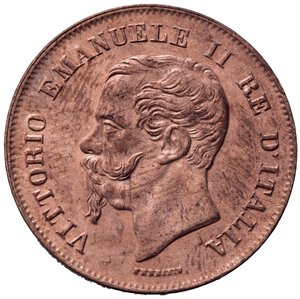 obverse: Vittorio Emanuele II (1861-1878). 5 centesimi 1862 N (Napoli). Spatinata. qFDC