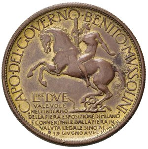 reverse: Vittorio Emanuele III (1900-1943). Buono da 2 lire 1928 