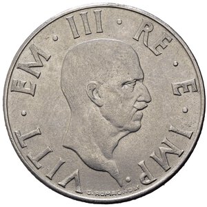 obverse: Vittorio Emanuele III (1900-1943). 2 lire 1943 serie Impero. Gigante 124 rara. BB+/qSPL