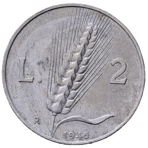 reverse: REPUBBLICA ITALIANA. 2 lire 1946 