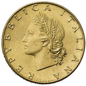 obverse: REPUBBLICA ITALIANA. 20 lire 1957 