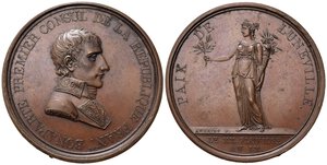 obverse: NAPOLEONICHE. Napoleone I, Imperatore (1804-1814) . Medaglia ANNO ix. Ae (38,71 g - 37,3 mm) Opus Andrieu. qFDC