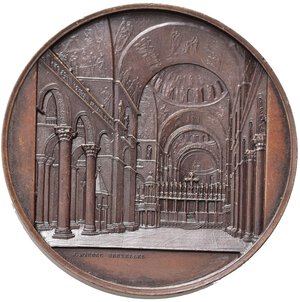 reverse: VENEZIA. Medaglia s.data (1850 ca.) Basilica di San Marco. Serie Cattedrali europee. AE (85,65 g - 59,5 mm) Opus Wiener. qFDC