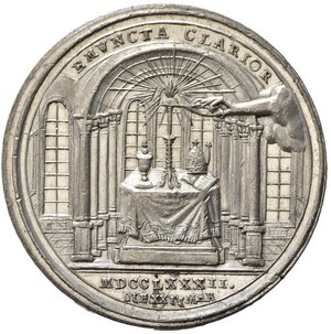 reverse: PAPALI. Pio VI (1775-1799). Medaglia 1782 Viaggio a Vienna. Metallo bianco (43,6 mm - 34 g). SPL