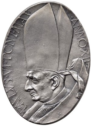 obverse: PAPALI. Paolo VI. Medaglia anno XII. Ag (40,10 g). FDC