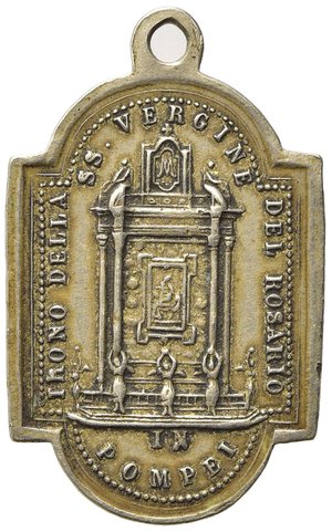 reverse: MEDAGLIE RELIGIOSE. Pompei. Sec. XIX. Medaglia Ag (2,80 g). SPL