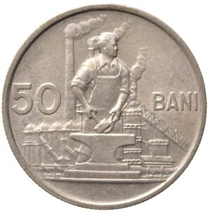reverse: ROMANIA. Repubblica Popolare. 50 Bani 1955. Cu-Ni. KM#86. qFDC