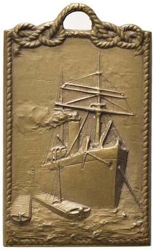 obverse: NAVI. TORINO. Medaglia Primo Congresso Nazionale di Navigazione 1911. AE (9,69 g). SPL