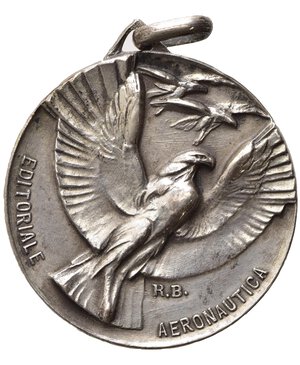 obverse: VENTENNIO FASCISTA. ROMA. Medaglia Primo Congresso Mondiale della stampa Aeronautica 1939. Ag (13,94 g - 30,5 mm). SPL