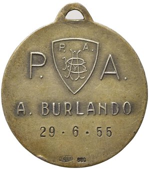 reverse: Varie. Medaglia 1955 A.BURLANDO. Ag (6,91 g). SPL