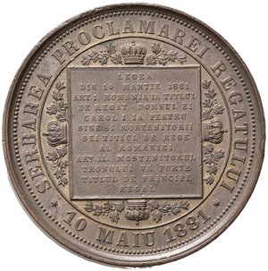 reverse: Medaglie Estere. ROMANIA. Carol I. Medaglia 1881 