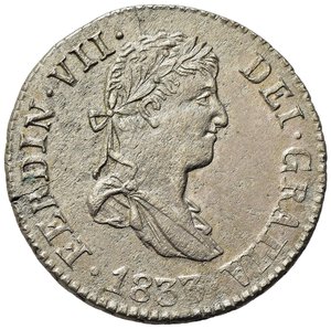 obverse: SPAGNA. Ferdinando VII (1808-1821). Falso d epoca del 2 Reales 1833 (5,27 g). SPL