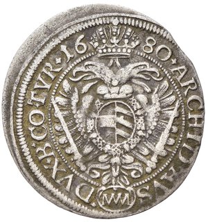 reverse: AUSTRIA. Leopoldo I (1657-1705). 6 Kreuzer 1680 Ag (3,17 g). BB