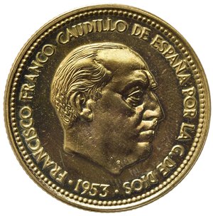 obverse: SPAGNA. Francisco Franco (1939-1975). 2,5 Pesetas 1953 (56). KM#785. FDC