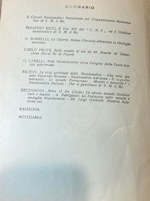 reverse: A.A.V.V. - Bollettino del Circolo Numismatico Napoletano. Periodico trimestrale, Direttore Scientifico Nicola Borrelli. Anno XII - N. 2,3,4 (ottobre-dicembre 1931). Napoli, 1931. Buone condizioni.