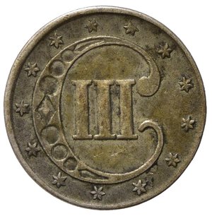 reverse: STATI UNITI. 3 Cents 1852. Ag. BB+/qSPL