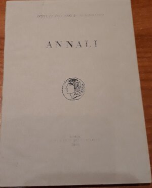 obverse: AA.VV.- Annali dell istituto italiano di numismatica. Roma, 2000, pp. 297, ill b/n in tavole finali,ril edit., ottimo stato.