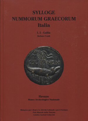 obverse: CONTI  S. - Sylloge Nummorum Graecorum  Italia. vol. I, 2 - Gallia. Firenze, 2021.  pp. 122, ill. nel testo. ril ed. otimo stato.