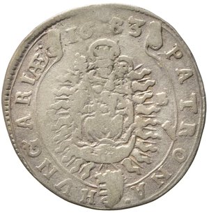 reverse: UNGHERIA. Leopoldo I. 15 Krajczar 1683 KB. Ag (5,05 g). KM#175. qBB