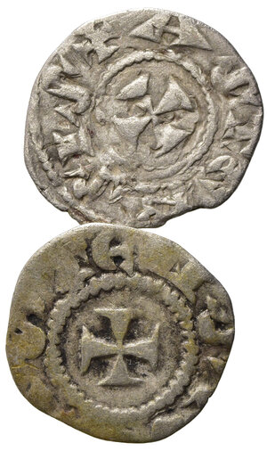 obverse: ASTI. Comune (1140-1336). Lotto di due denari. Ag. MB-BB