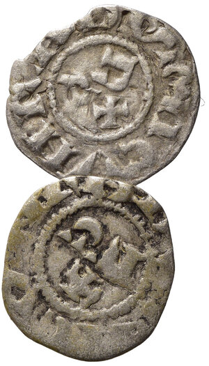 reverse: ASTI. Comune (1140-1336). Lotto di due denari. Ag. MB-BB