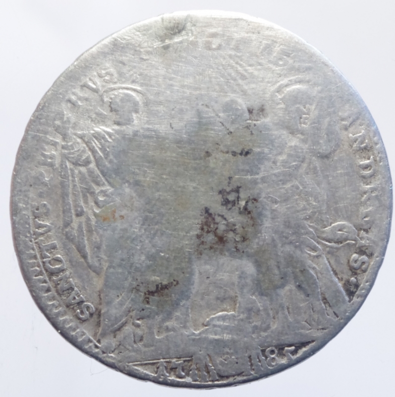 obverse: Zecche Italiane.Pio VI 1775-1799.Testone.Ar. 1785 AG. 7,55 GR. qBB