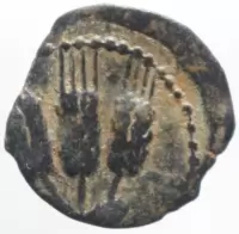 reverse: Mondo Greco.Giudea.Jerusalem. Erode Agrippa (37-44). AE Prutah . Peso 2,10 gr.Diametro 18 mm.BB+. NC