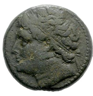 obverse: Sicily, Syracuse. Hieron II (275-215 BC). Æ (27mm, 17.52g, 8h). Diademed head l. R/ Warrior on horseback rearing r., holding transverse spear. CNS II, 195; cf. SNG ANS 923ff.; HGC 2, 1548. Good Fine