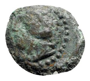 obverse: Sicily, Uncertain Roman mint, late 2nd century BC. Æ (14mm, 1.19g, 6h). Head of Herakles l., wearing lion skin. R/ Q•FAB over club and bow. CNS I, 128; cf. HGC 2, 1705. Very Rare, near VF