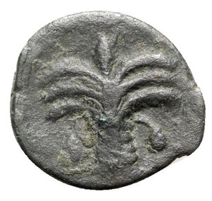 obverse: Sicily, Carthaginian Domain, c. 4th-3rd century BC. Æ (19mm, 5.65g, 12h). Palm tree with two dates. R/ Horse s head r. Lindgren 626; HGC 2, 1669. Good VF